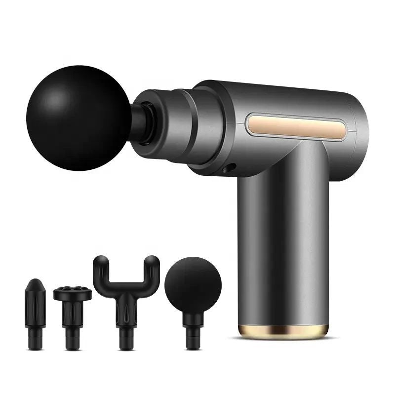 Blueidea Professional Massage Gun – Deep Tissue Muscle Massager (Model BLD-720) with 4 Replaceable Heads and Adjustable Multi-Speed Intensity
